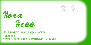 nora hepp business card